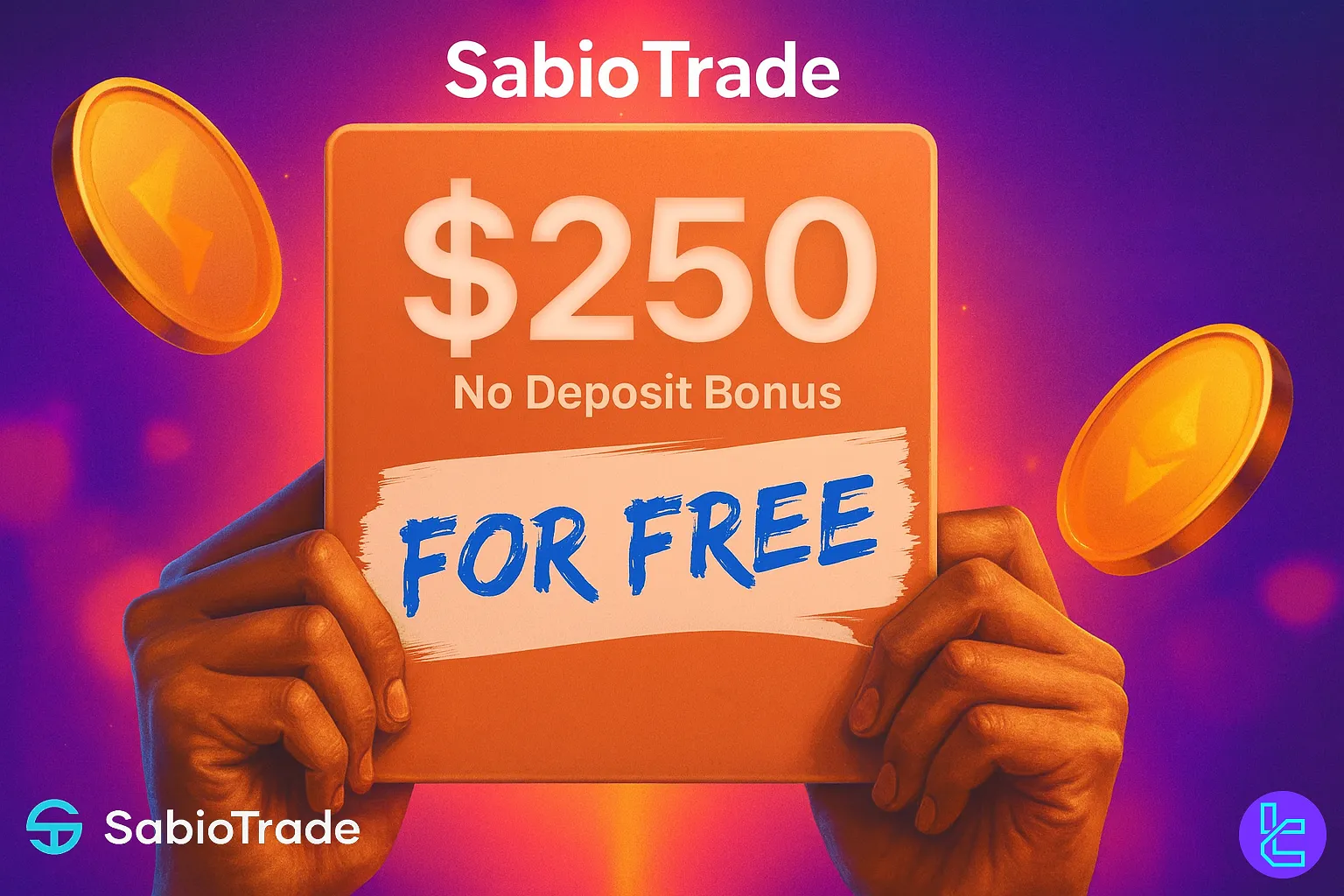 $250 no deposit bonus by SabioTrade for new traders