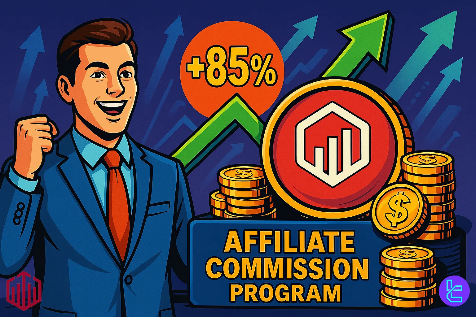 Quotex affiliate program offering up to %85 commission for active partners