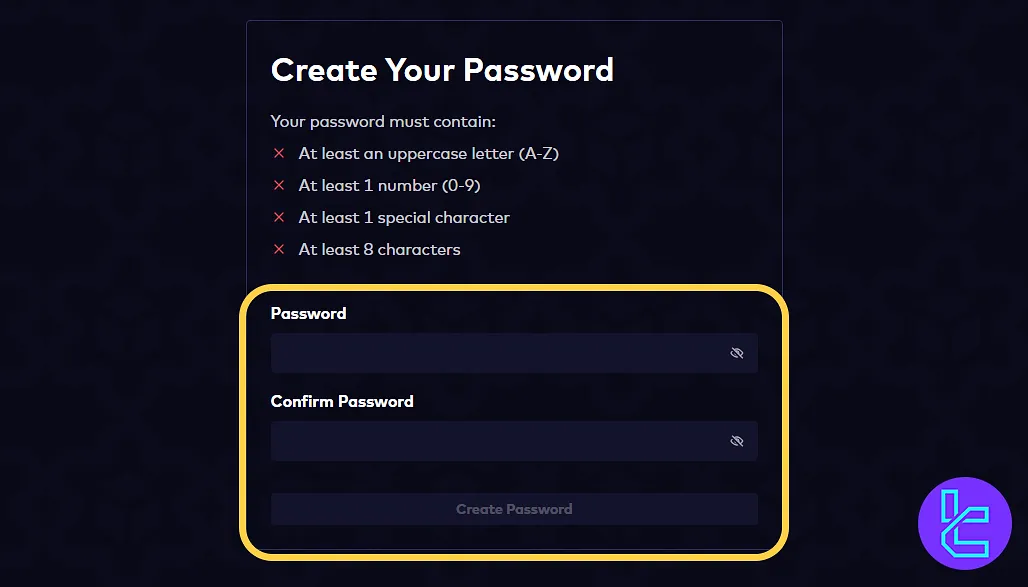 Bitazza account setup password creation