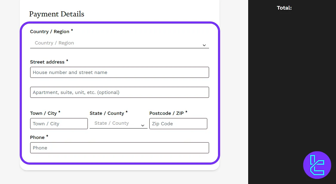 Maven Trading account setup form
