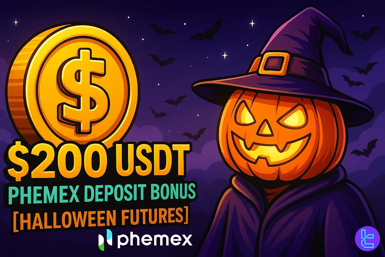 Phemex Halloween Futures $200 deposit reward promo