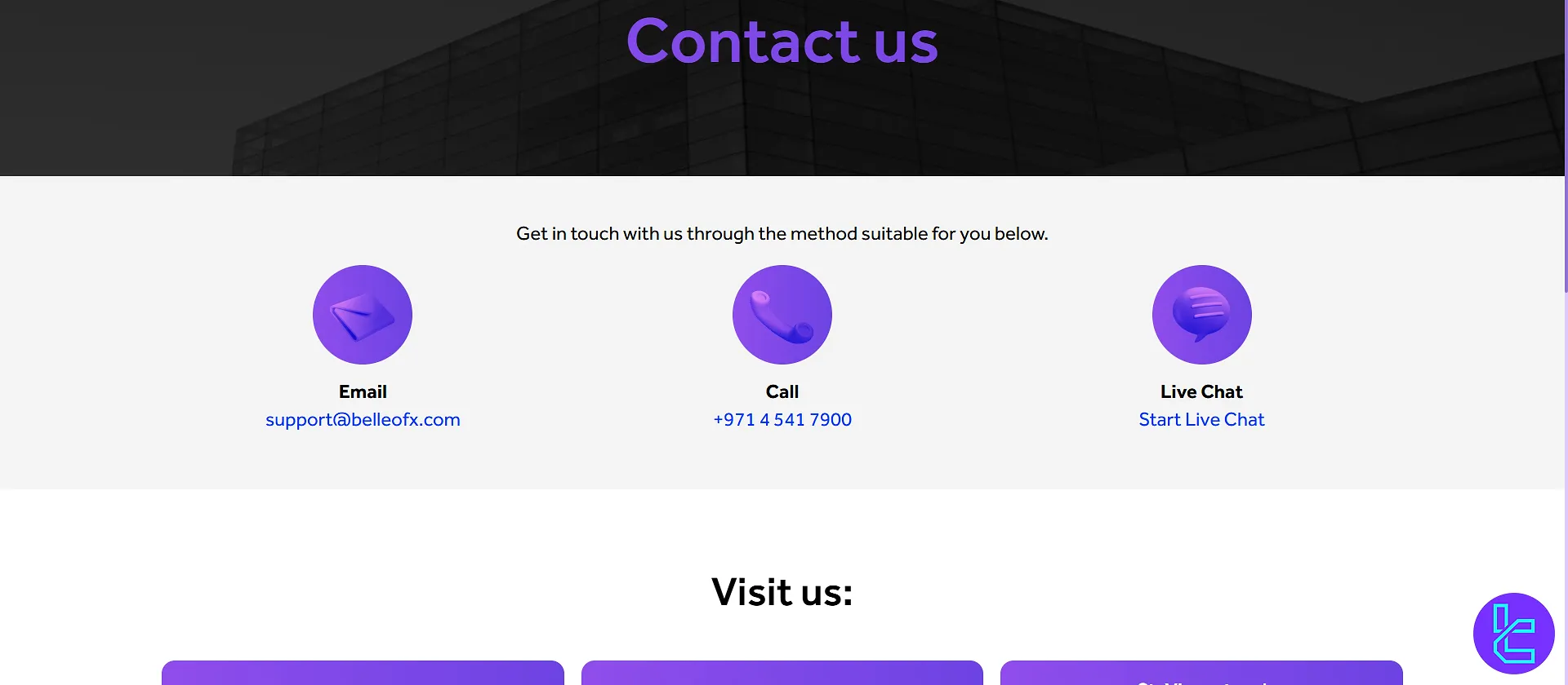 BelleoFX customer support contact