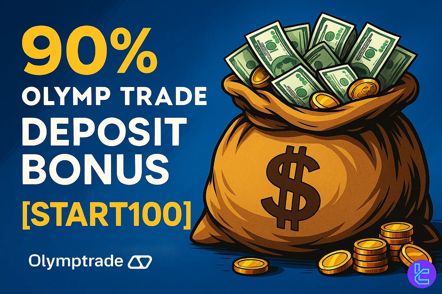 OlympTrade 90 percent deposit bonus promo for new traders
