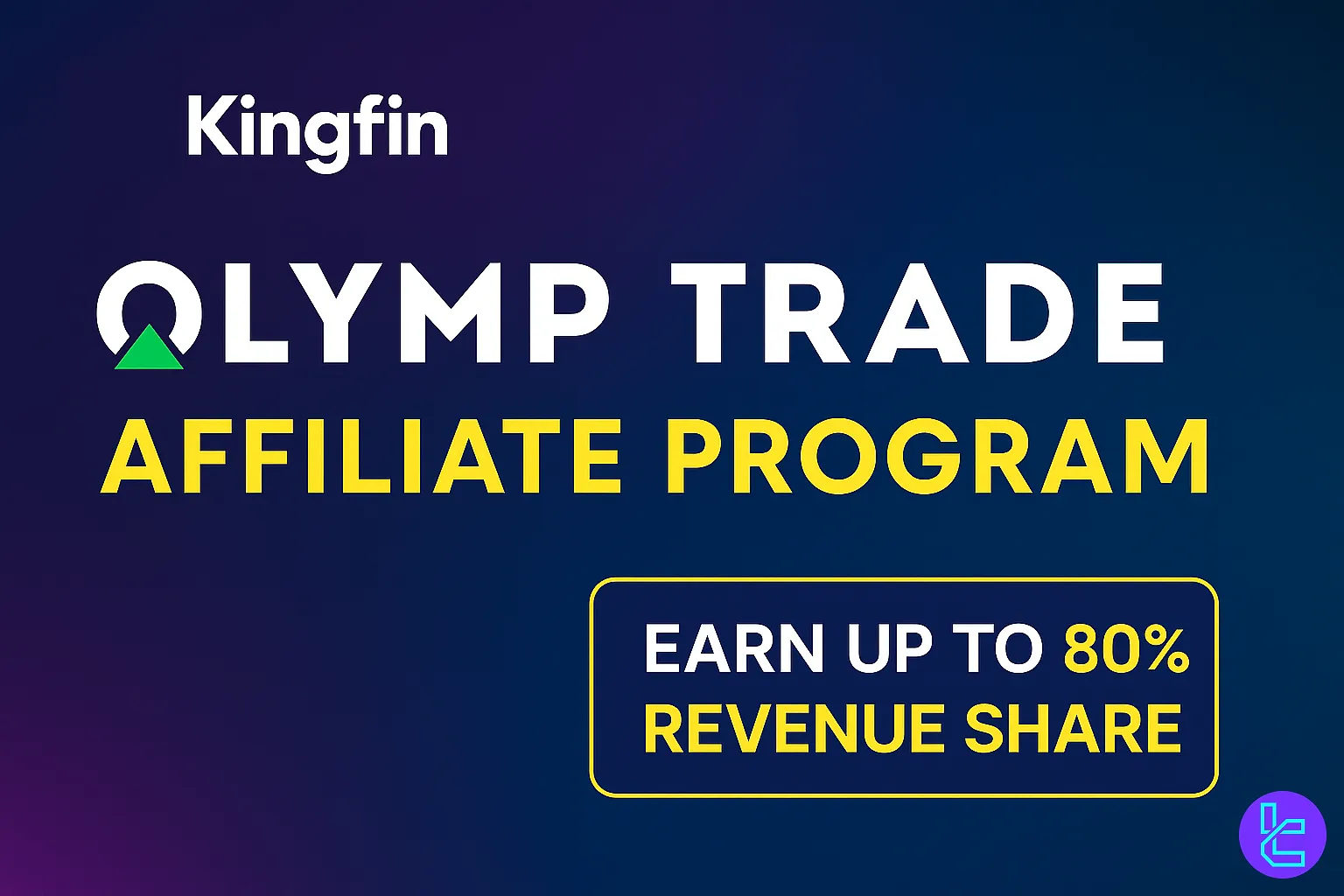 Kingfin and Olymp Trade neon promo image