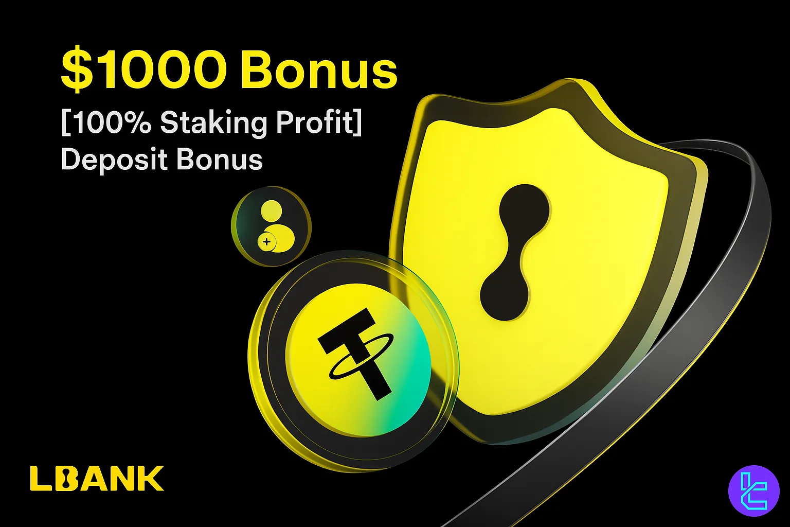 $1000 Deposit Bonus from LBank with %100 staking profit offer