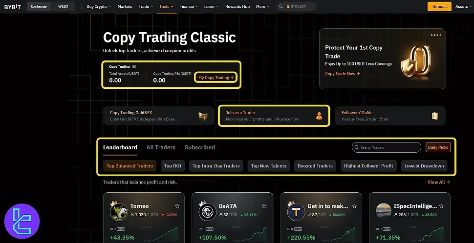 آموزش کپی تریدینگ در بای بیت