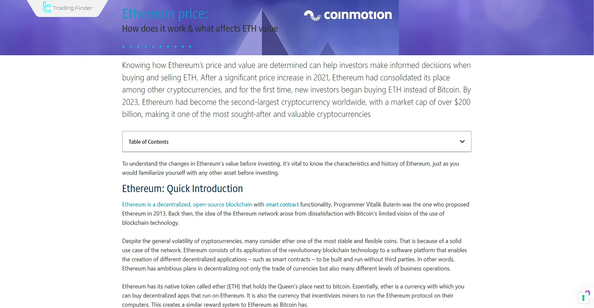 Educational article on factors influencing Ethereum