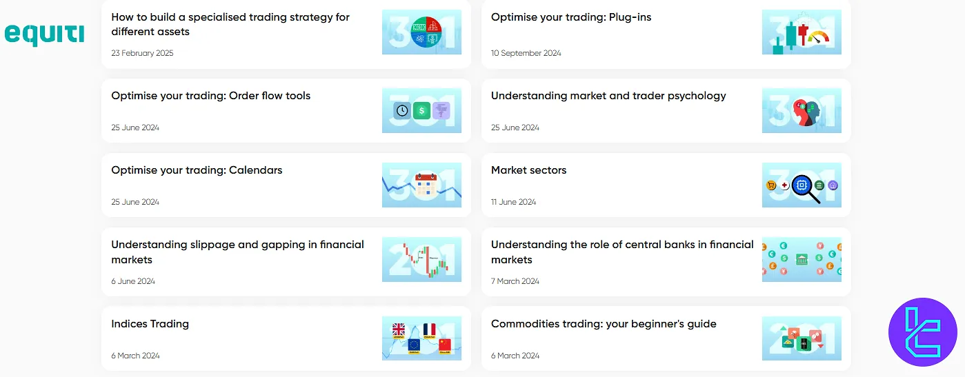 Equiti educational resources and trading tutorials