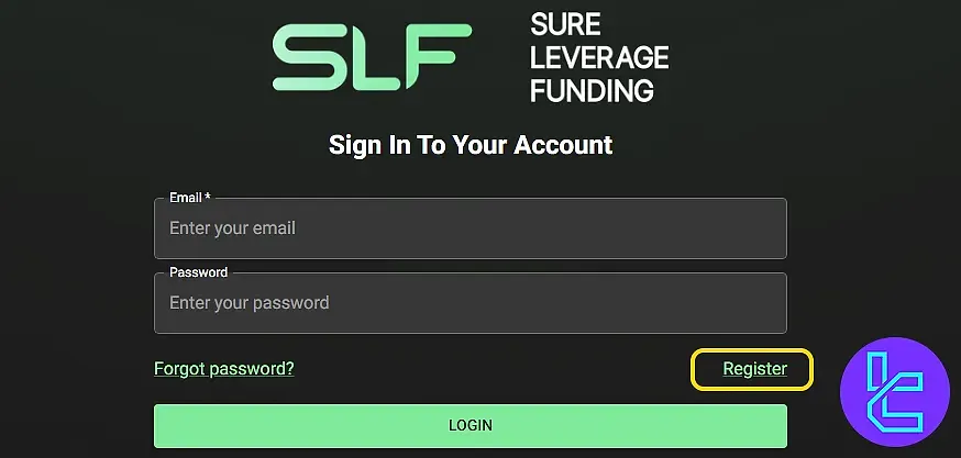 Sure Leverage Funding kayıt sayfası