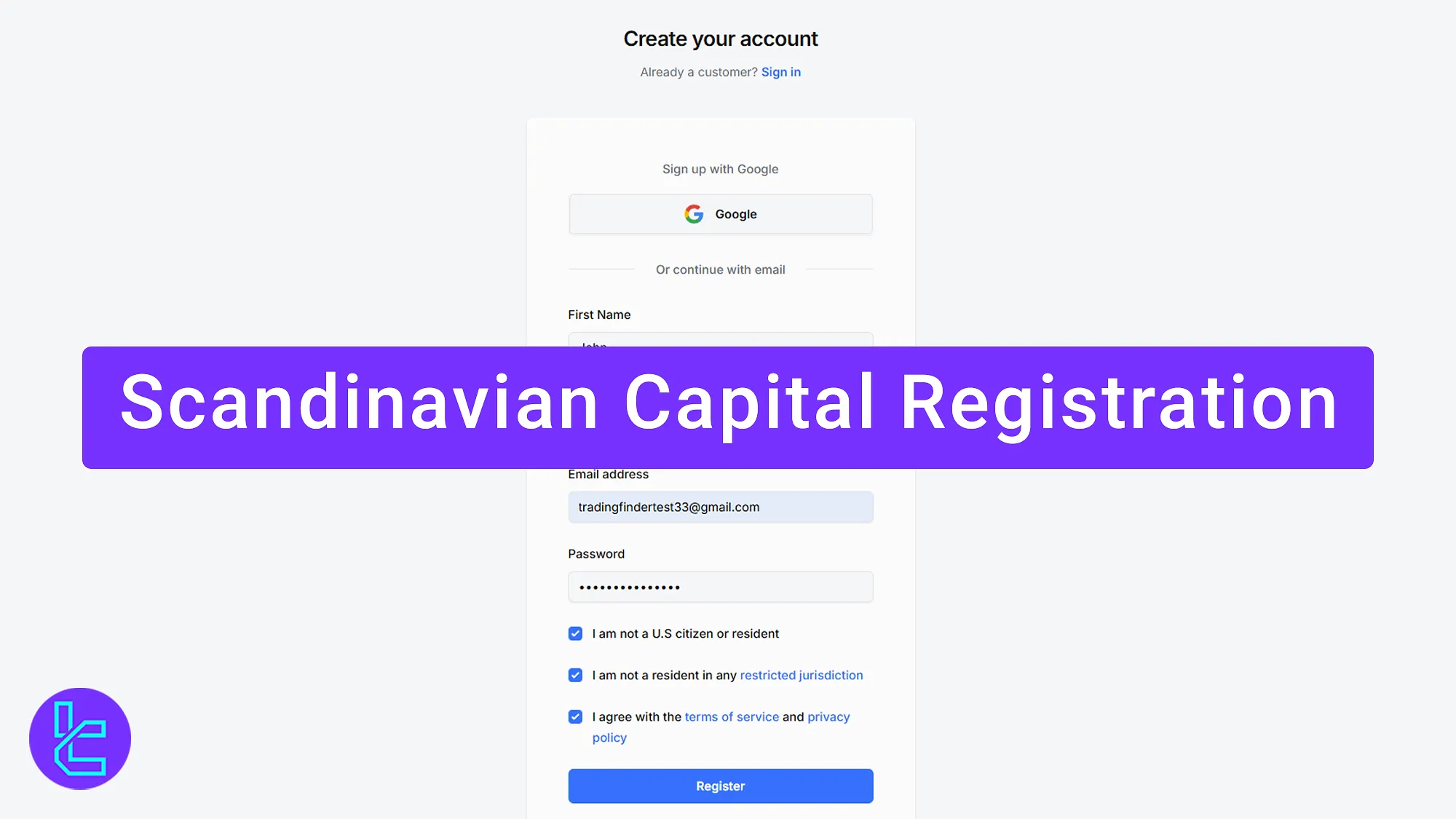 Scandinavian Capital Registration