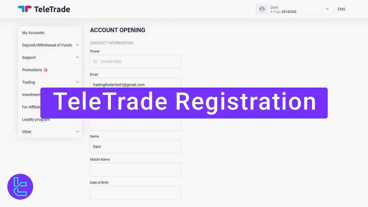 TeleTrade Registration - Sign Up with Email and Phone [3 steps] 2025
