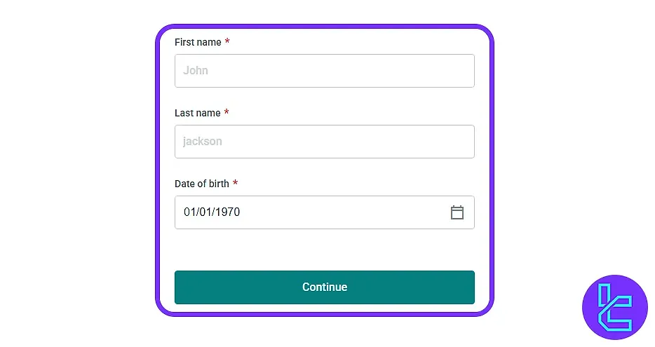 Evest date of birth input
