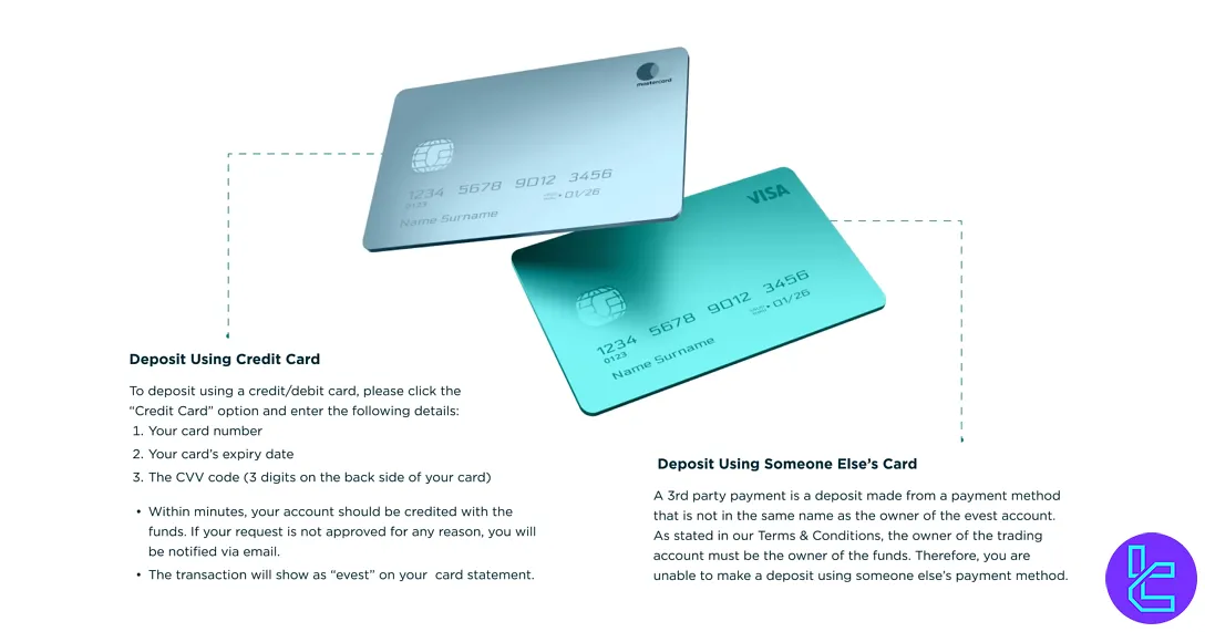 Evest payment methods