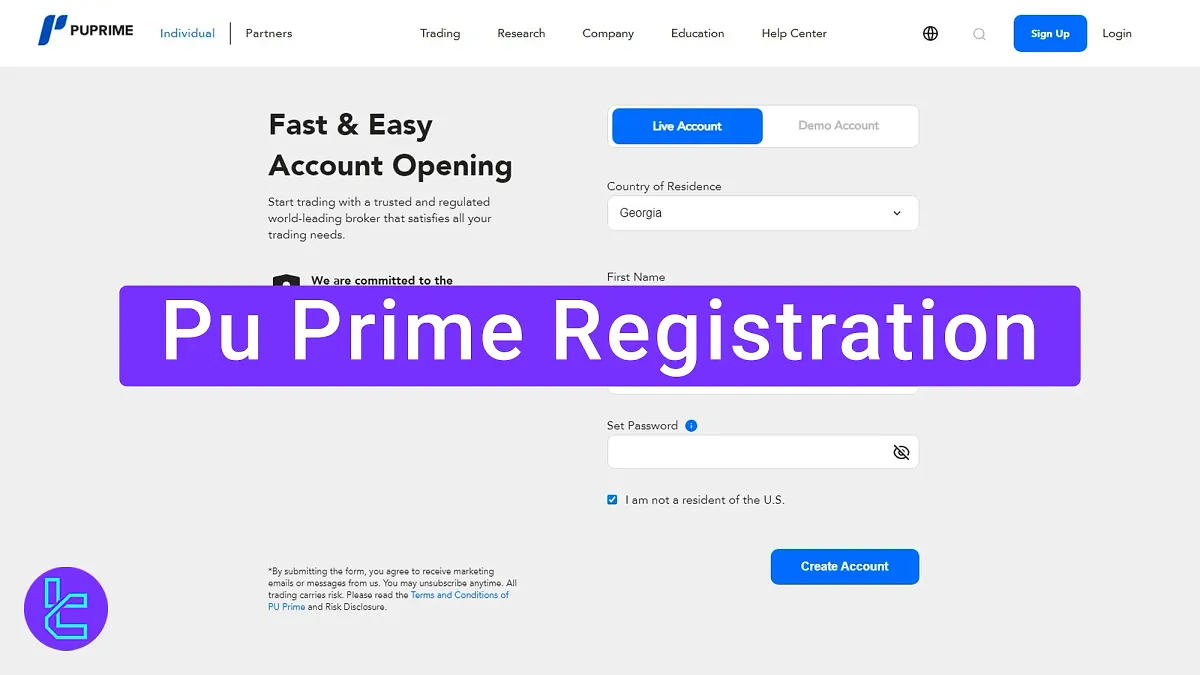 Pu Prime Registration - Open a Standard Account [4 Steps] in 2025