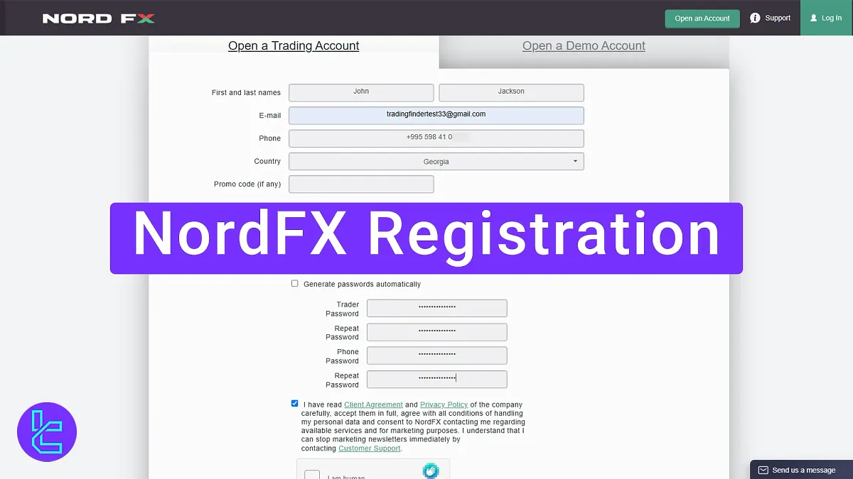 NordFX Registration - Open Account with Email & Phone [2 Steps] in 2025