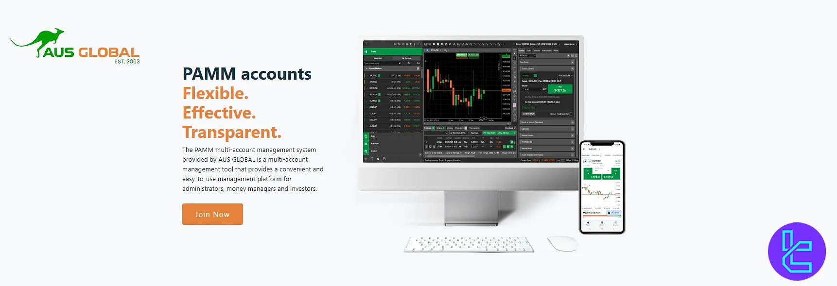 AUS Global PAMM account option