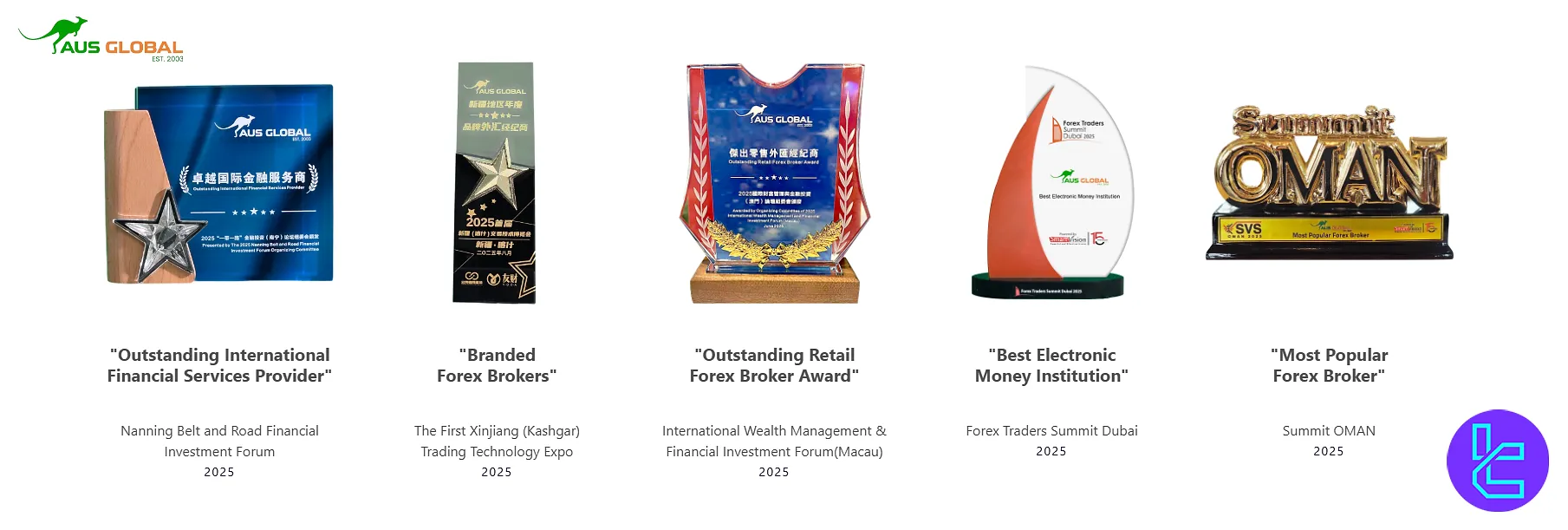 AUS Global awards and recognitions