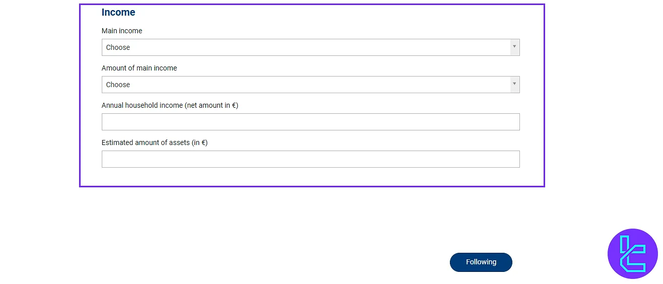 Income & assets form