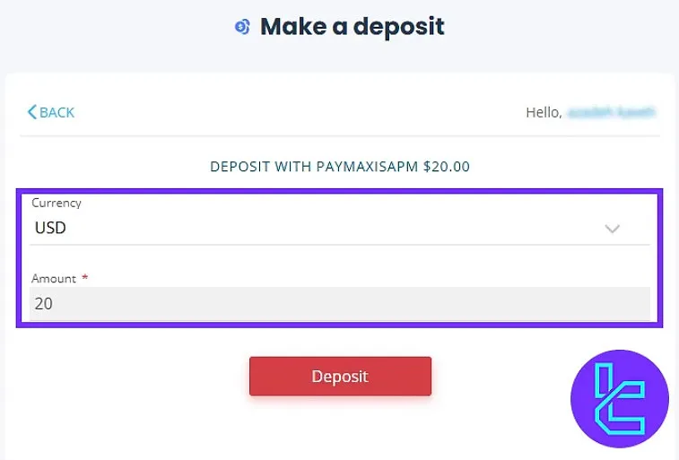 HYCM TRC20 deposit