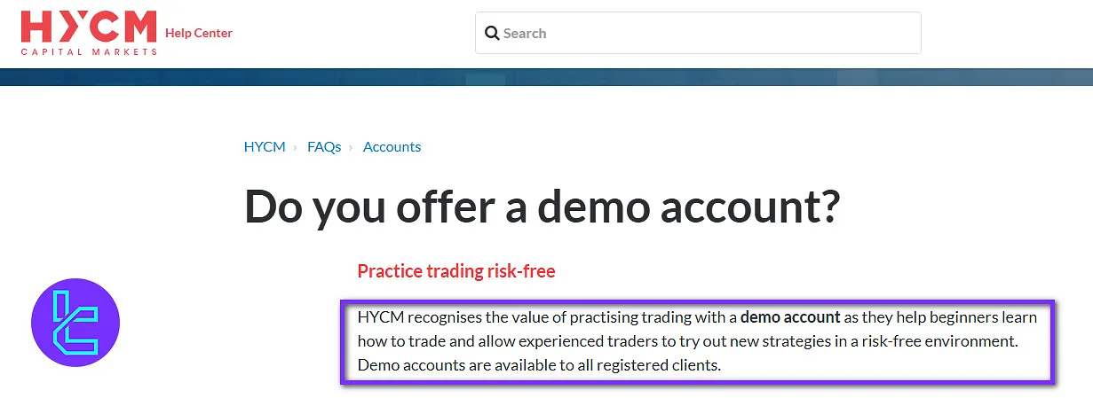 HYCM demo account