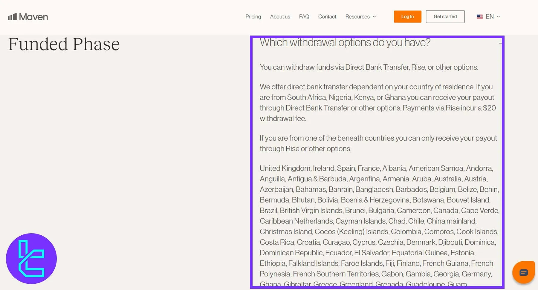 قوانین برداشت سود در میون تریدینگ
