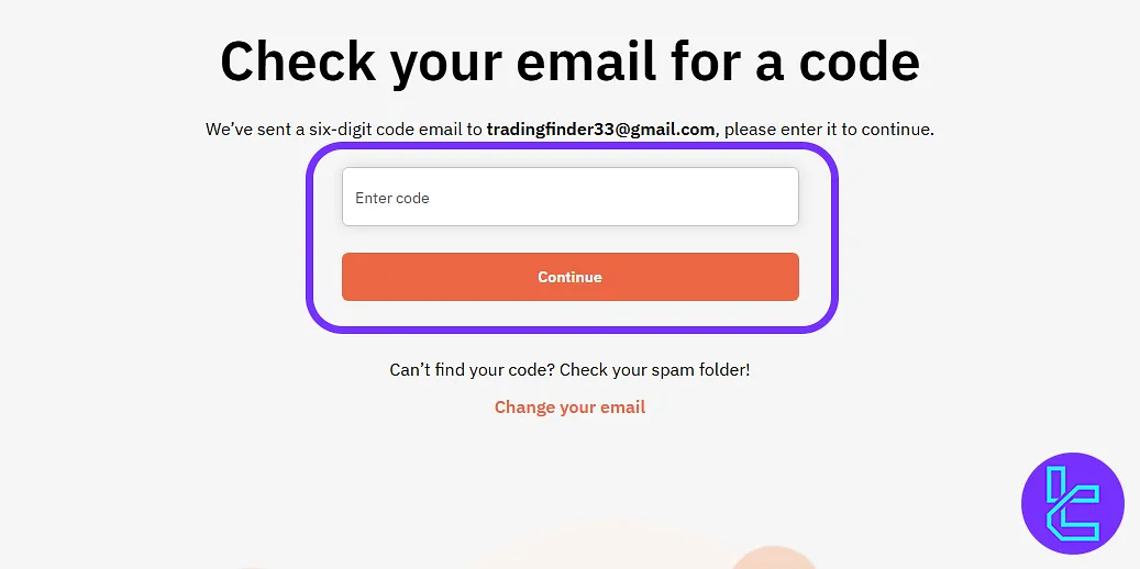Bitbuy account setup email code verification process