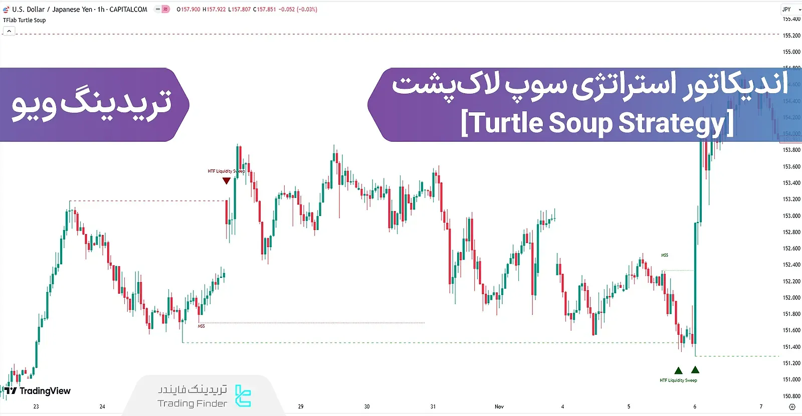 اشنایی با عملکرد اندیکاتور Turtle Soup Strategy