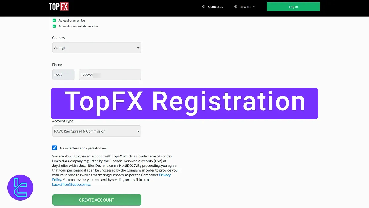 TopFX Registration - Signup with Phone and Email [2 Steps] 2025