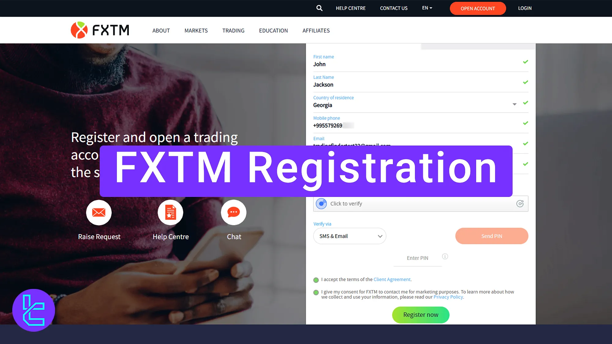FXTM Registration - Sign up and Verify [via Email, SMS, WhatsApp] 2025
