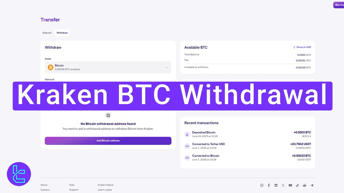 Kraken BTC Withdrawal 2025 [Minimum Amount 0.0002 BTC]