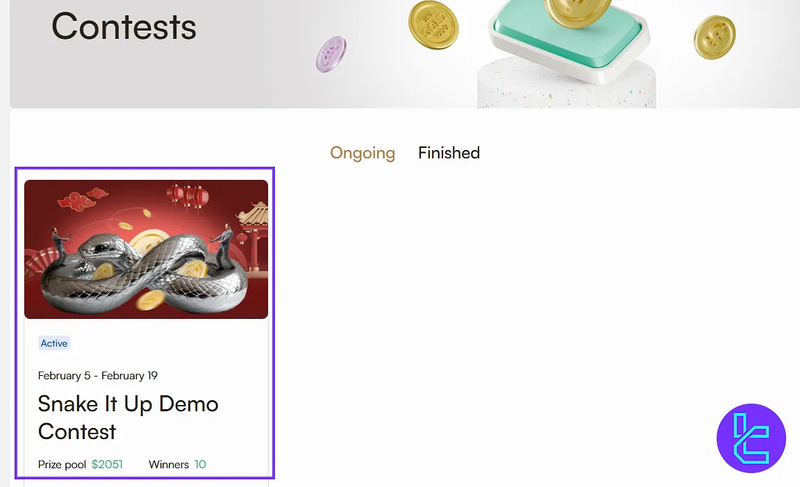 Contest page on the Headway client portal