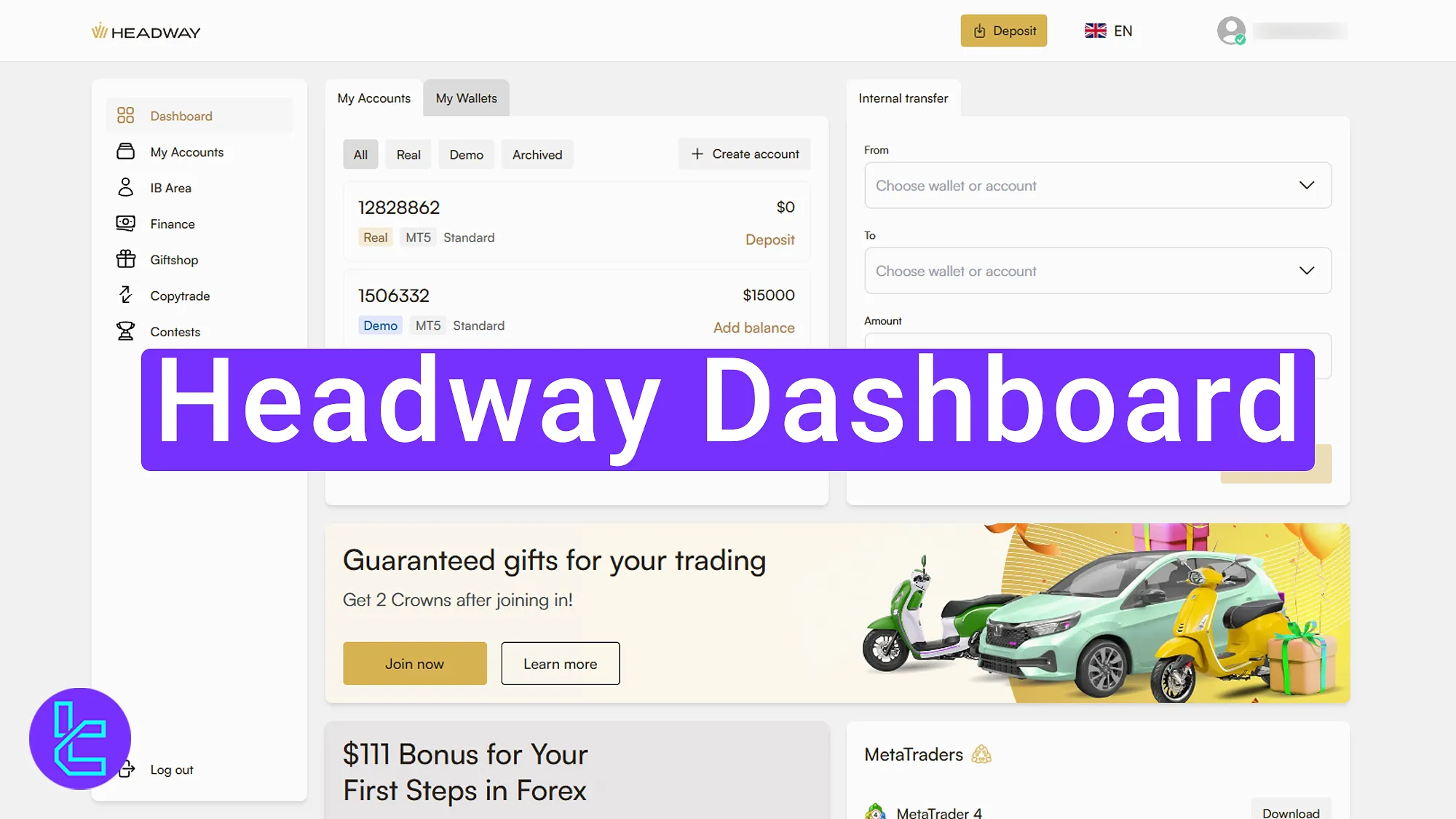 Headway dashboard