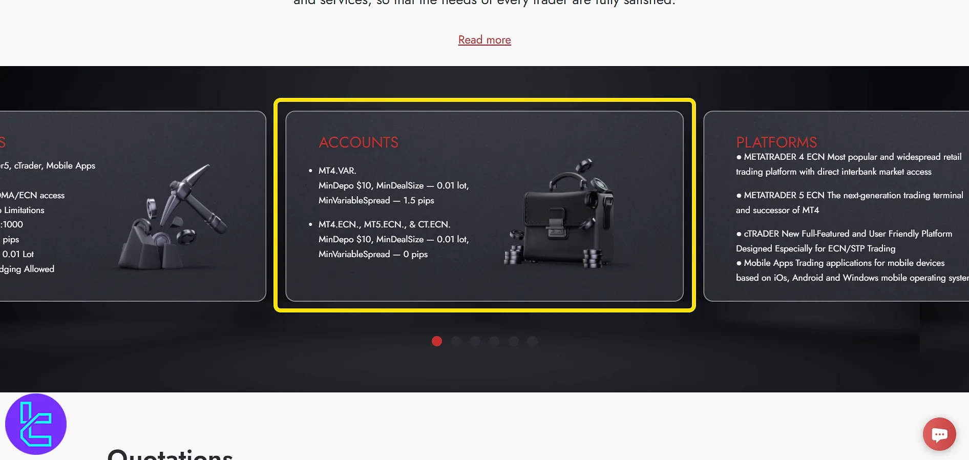 TradersWay account types