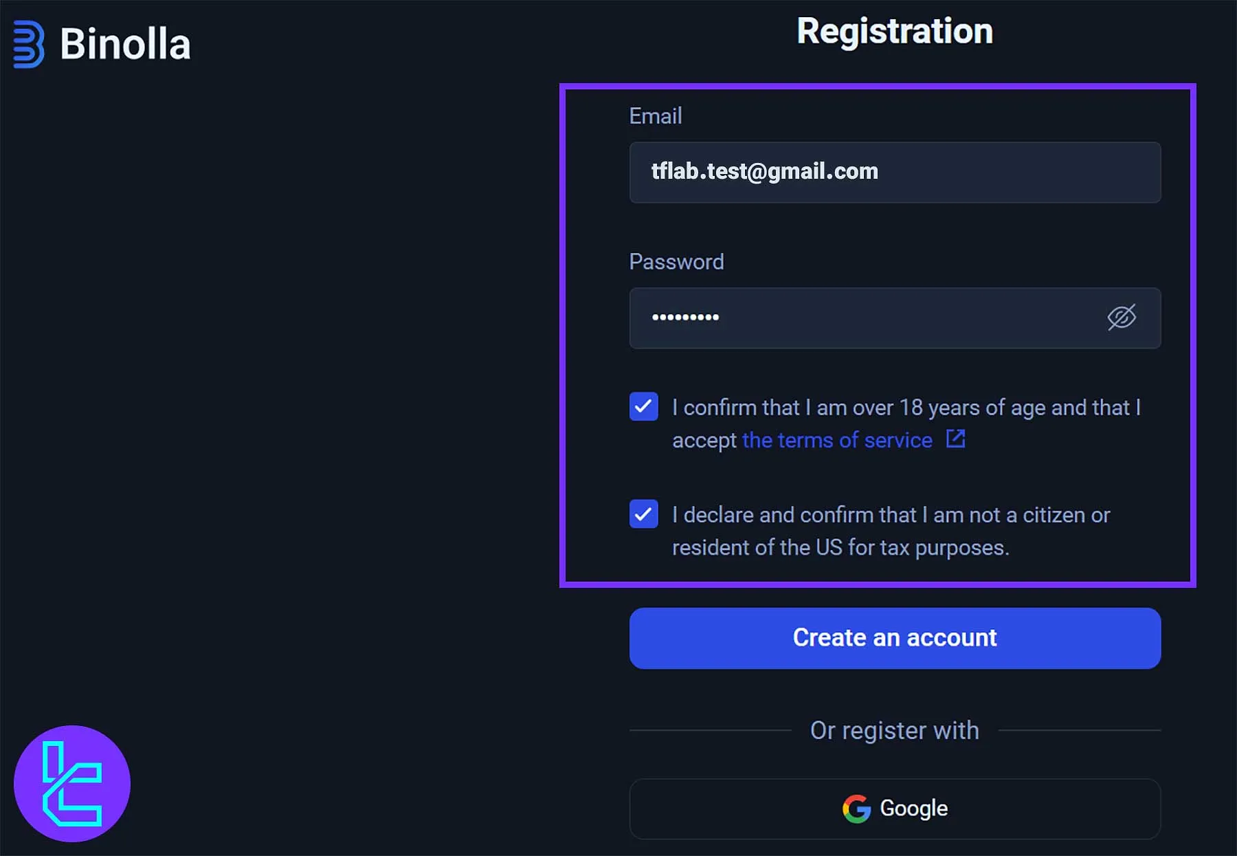 Binollo Binary Broker Registration
