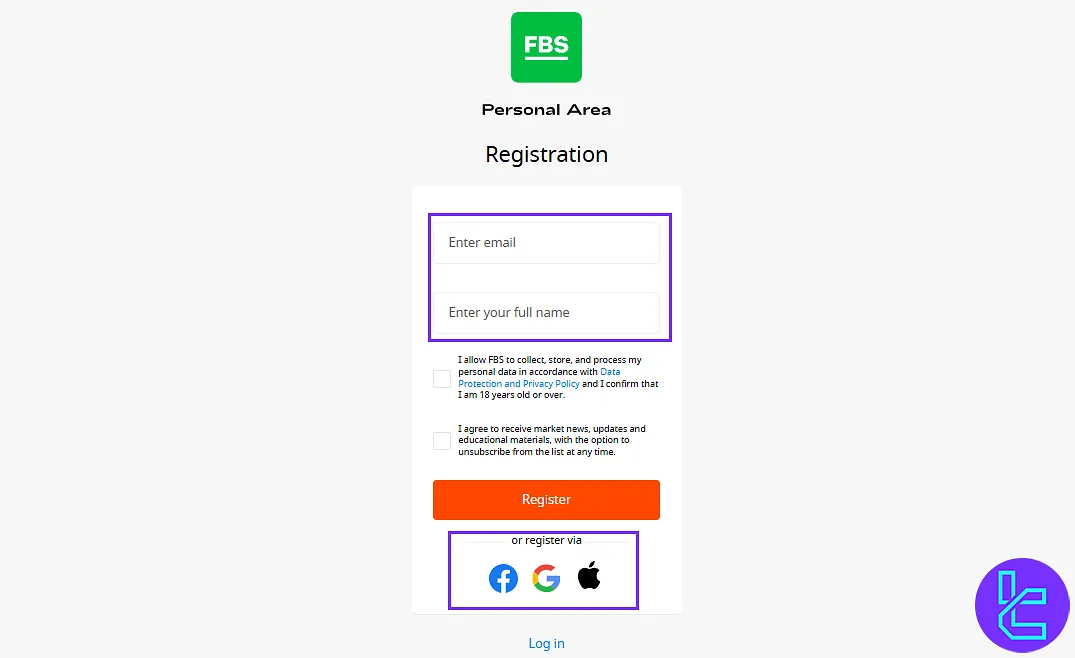 FBS EU registration form