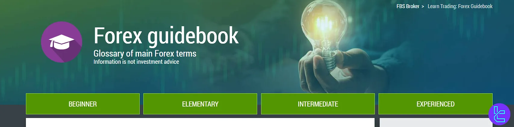 FBS EU education center with trading courses, webinars, and learning materials