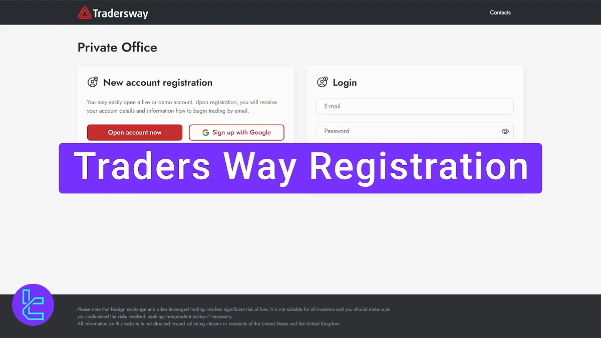 Traders Way Registration - Phone, Country, and Date of Birth [3 Steps] 2025