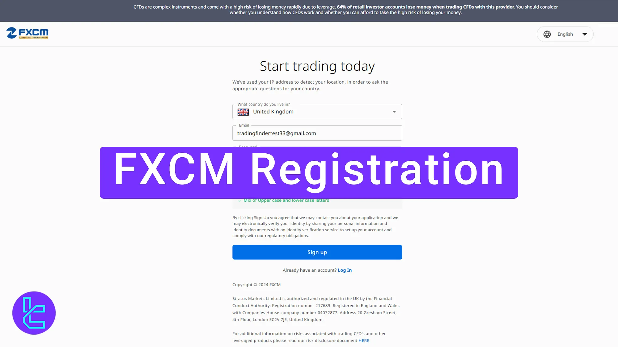 FXCM Registration - Email, Phone, and Insurance Number [11 Steps] 2025