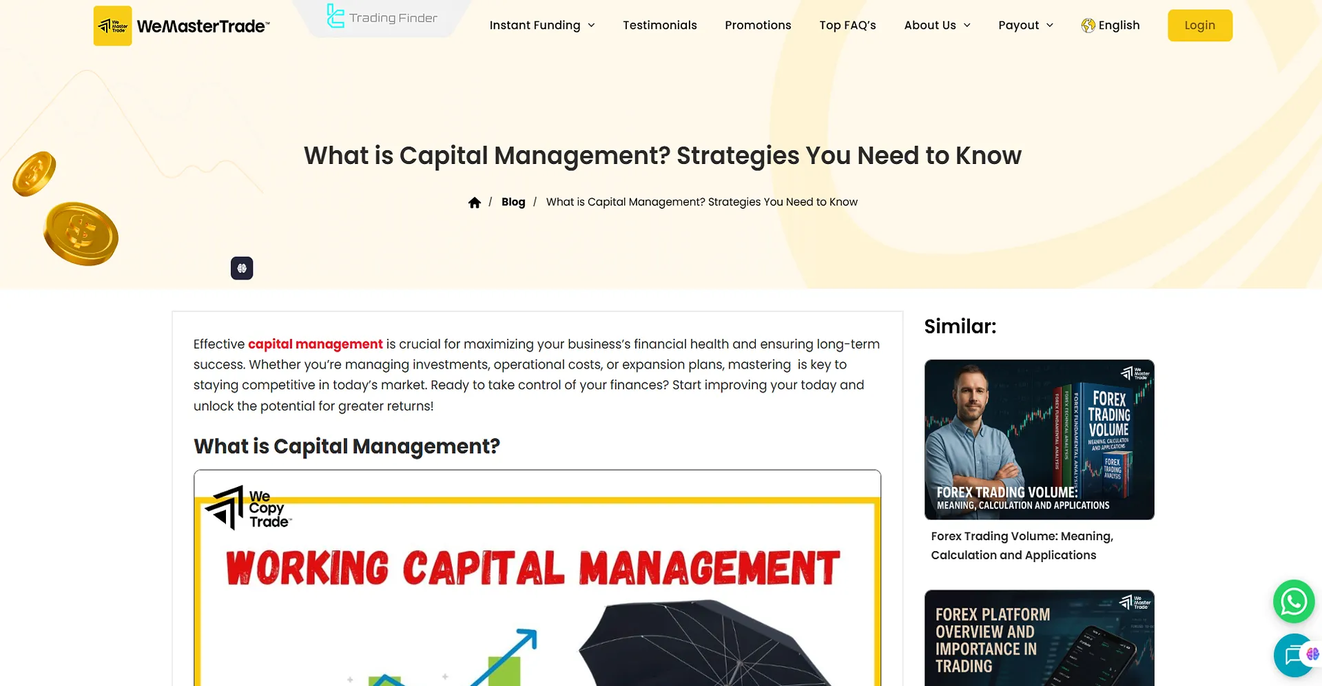 Capital Management Training Article