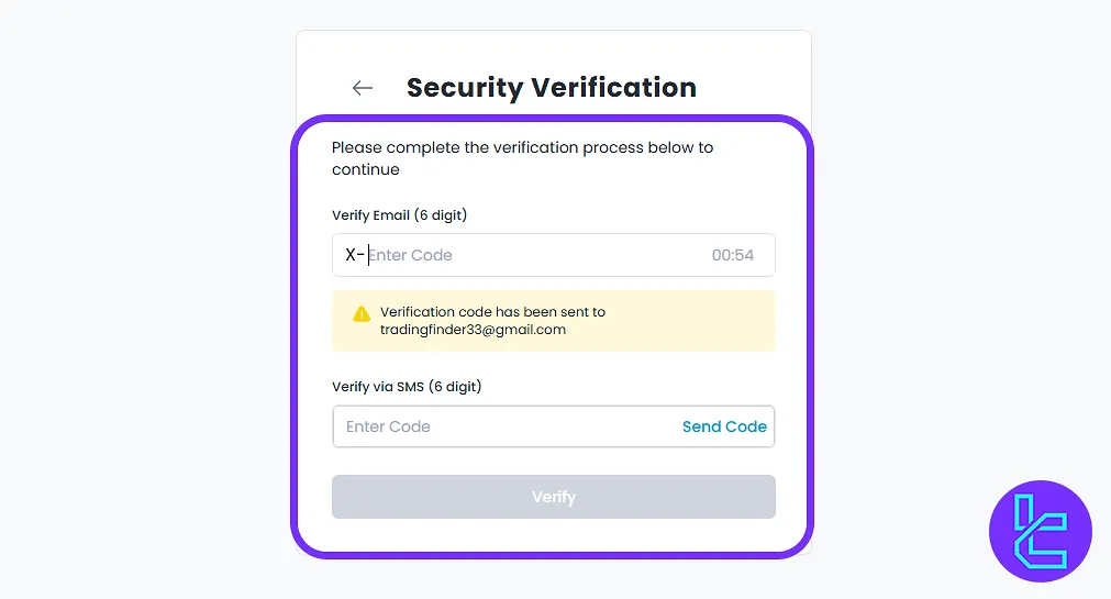 Indodax account setup verification process screen