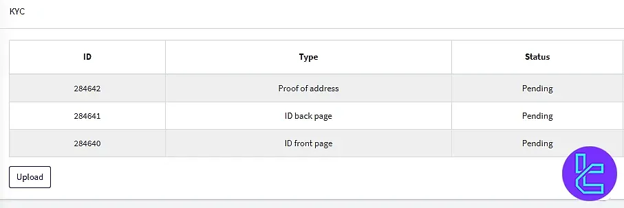 GTCFX Document Upload Step