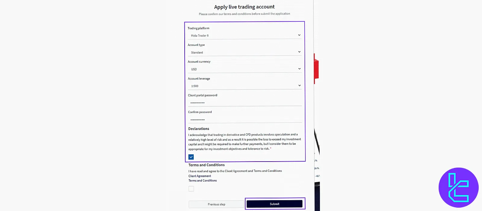 GTCFX Trading Account Setup Overview