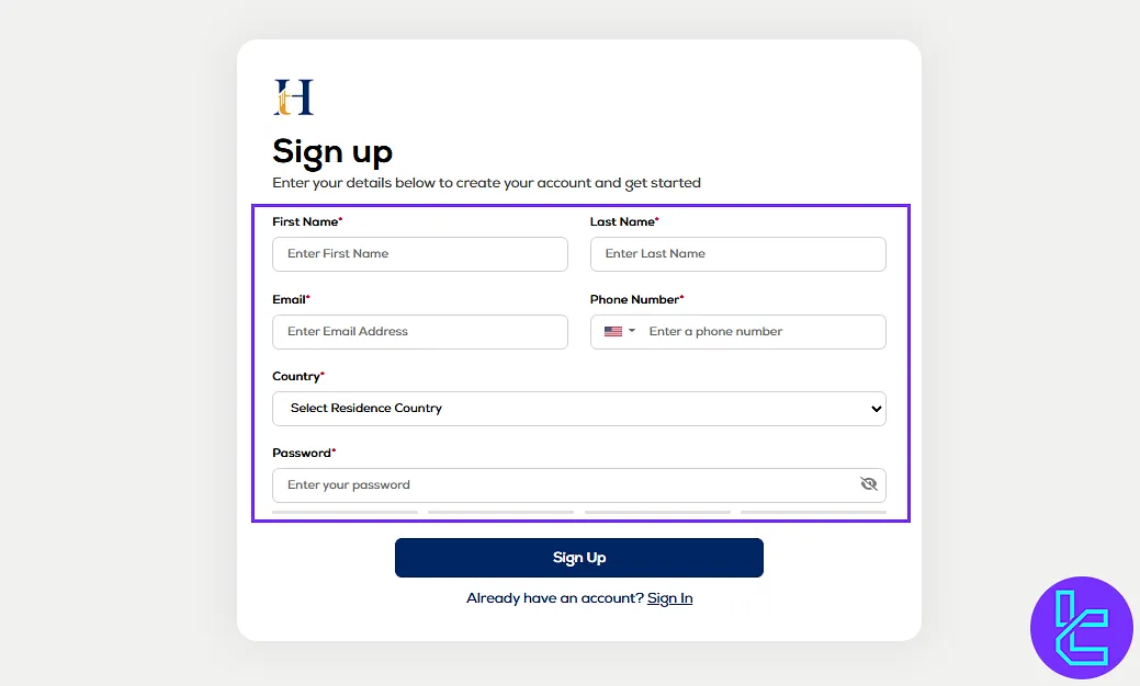 Hankotrade Registration Form