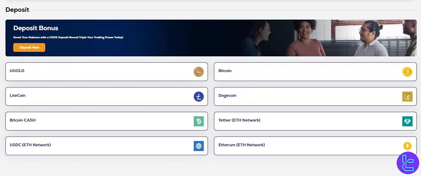 Hankotrade Deposit Methods