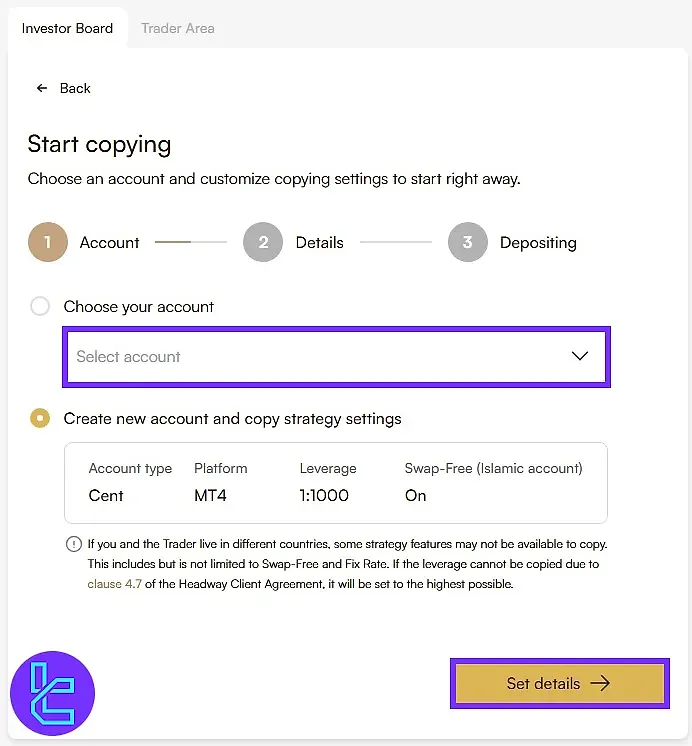 Headway Account Linking for Copy Trading