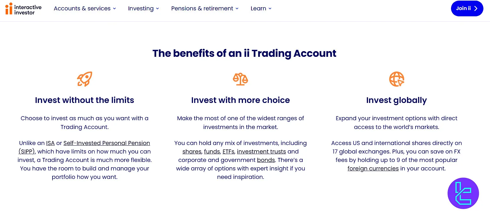 Interactive Investor trading account