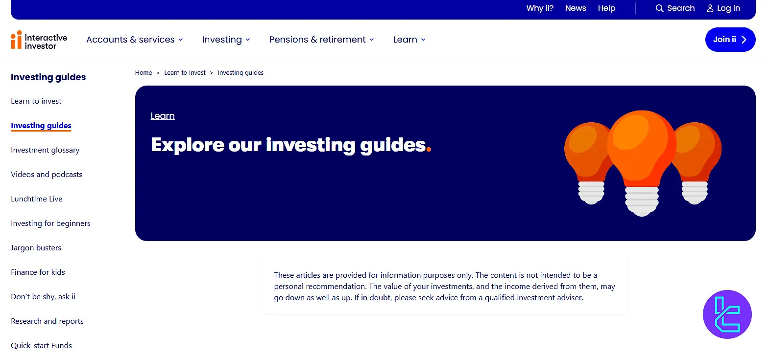 Interactive Investor educational content