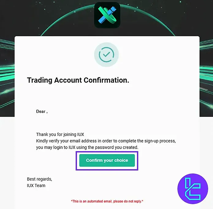 IUX email verification