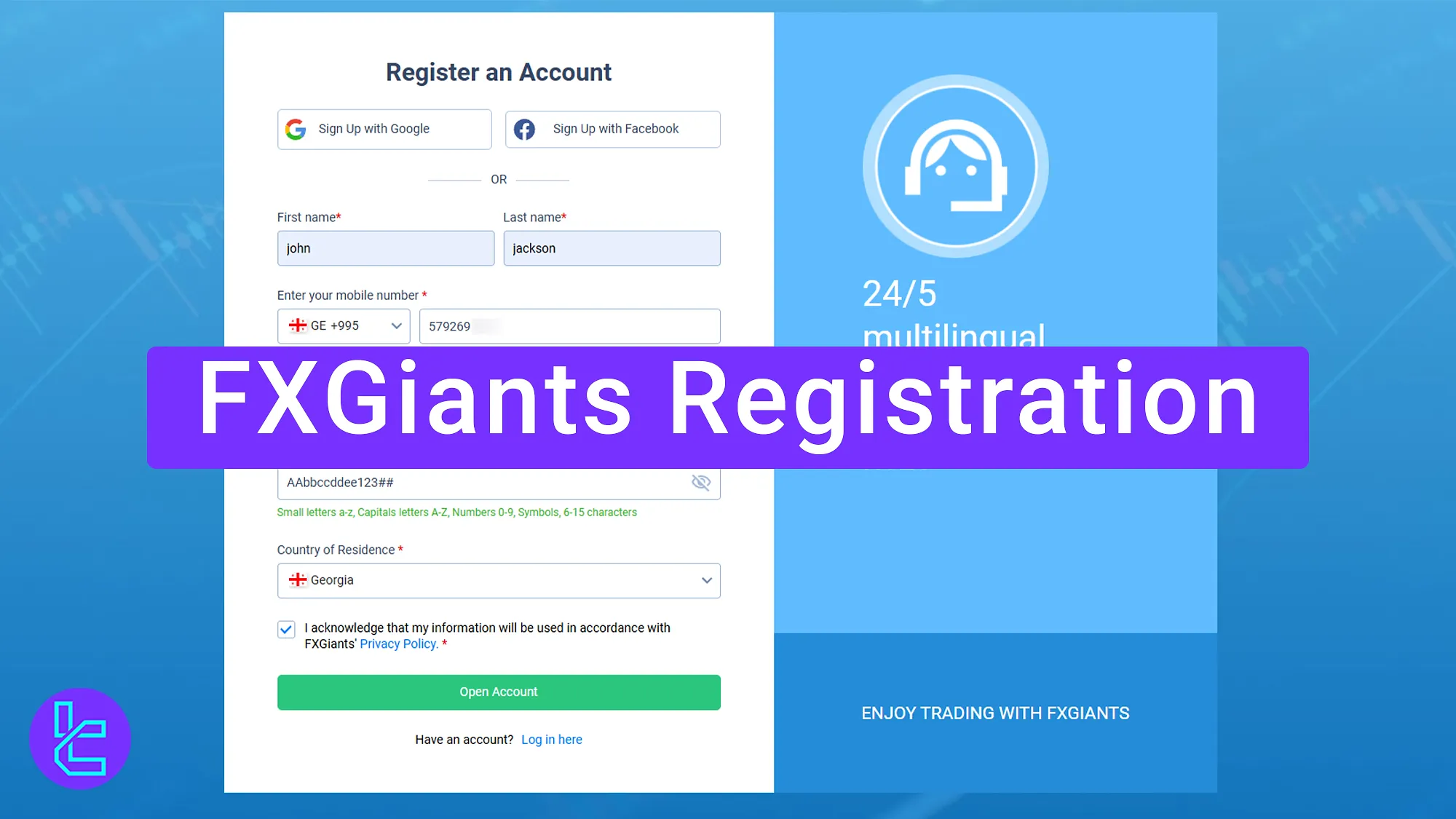 FXGiants Registration 2025 [Open an Account in 3 Minutes]