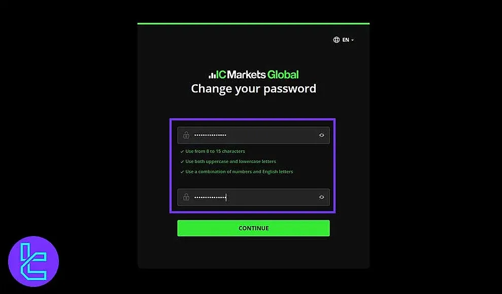 IC Markets EU password